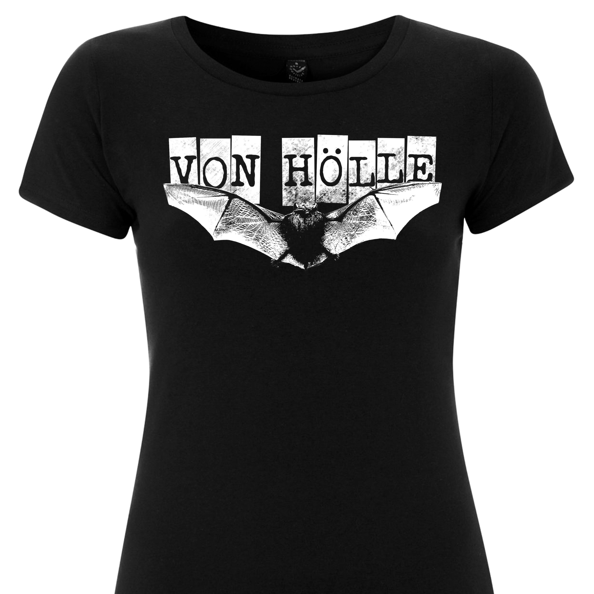 "Fledermaus" Girlie T-Shirt schwarz 